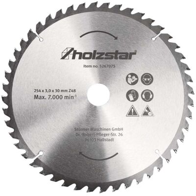 holzstar Sägeblatt 254 x 30 x 3,0 mm Z48 (5267075) holzstar Sägeblatt 254 x 30 x 3,0 mm Z48 (5267075)