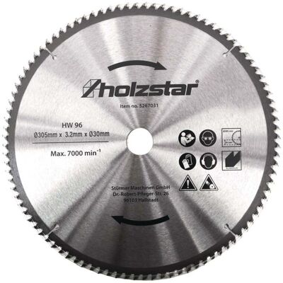 holzstar Sägeblatt HW 305 x 30 x 3,2 mm Z96 (5267031) holzstar Sägeblatt HW 305 x 30 x 3,2 mm Z96 (5267031)