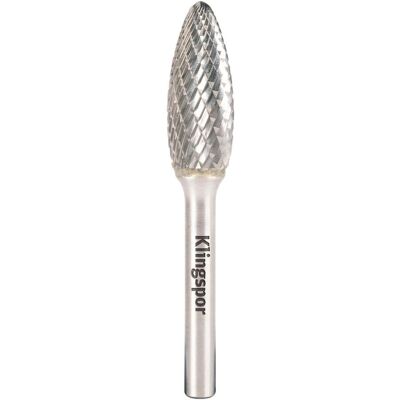Klingspor HF 100 H Hartmetallfräser, 9,6 x 19 x 6 mm Kreuzverzahnung (297074) Klingspor HF 100 H Hartmetallfräser, 9,6 x 19 x 6 mm Kreuzverzahnung (297074)