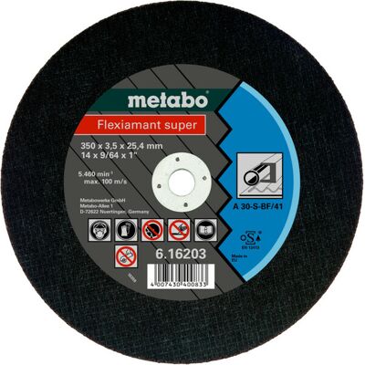 Metabo Flexiamant Super 350mm Trennscheibe - Stahl & Inox - 350x3,5x25,4mm Metabo Flexiamant Super 350mm Trennscheibe - Stahl & Inox - 350x3,5x25,4mm