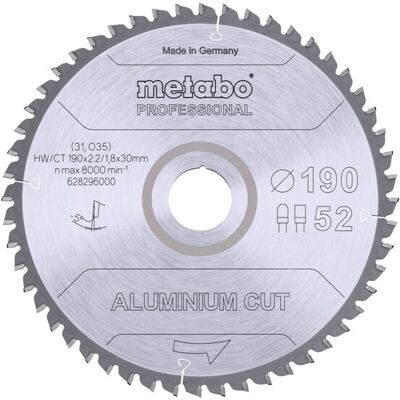 Metabo Aluminium Cut Professional 190mm - Kreissägeblatt Metabo Aluminium Cut Professional 190mm - Kreissägeblatt