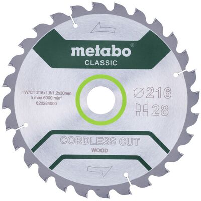 Metabo Akku-Holzschnitt - Classic 28Z Cirkelbladsäge Metabo Akku-Holzschnitt - Classic 28Z Cirkelbladsäge