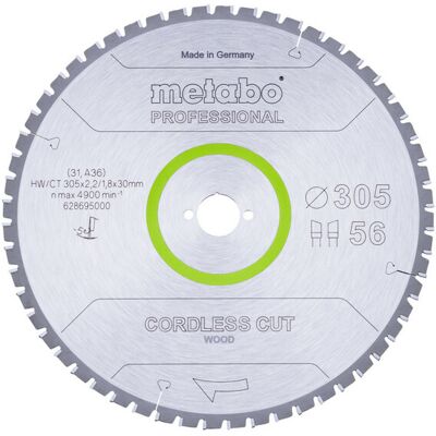 Metabo Akku Kreissägeblatt - 305mm - Professionell Metabo Akku Kreissägeblatt - 305mm - Professionell