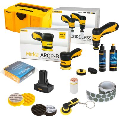 Mirka AOS-B-Paket Medium + AROP-B Set kabellose Maschinen Polierarbeiten (KIT2616JCRMDE) Mirka AOS-B-Paket Medium + AROP-B Set kabellose Maschinen Polierarbeiten (KIT2616JCRMDE)