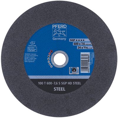 PFERD TOOLS Stationäre Trennscheibe T 600x7,6x60mm "hart" HD STEEL für Stahl 100m/s (66397707) PFERD TOOLS Stationäre Trennscheibe T 600x7,6x60mm "hart" HD STEEL für Stahl 100m/s (66397707)