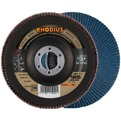 RHODIUS Lamellenschleifscheibe LSZ F1 125mm K 120 (202756) RHODIUS Lamellenschleifscheibe LSZ F1 125mm K 120 (202756)