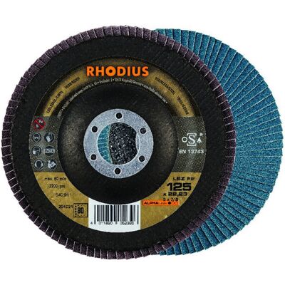 Rhodius ALPHAline LSZ F2 Lamellenschleifscheibe - 125 x 22,23 mm - P60 Rhodius ALPHAline LSZ F2 Lamellenschleifscheibe - 125 x 22,23 mm - P60