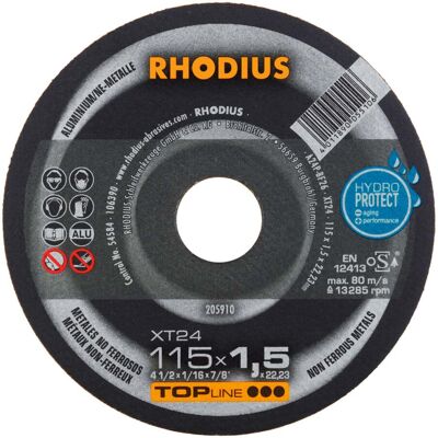 Rhodius XT24 115mm Aluminum/Non-Ferrous Metal Cutting Disc Rhodius XT24 115mm Aluminum/Non-Ferrous Metal Cutting Disc