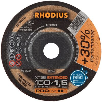Rhodius PROline XT38 Trennscheibe - 150mm - Stahl/Edelstahl Rhodius PROline XT38 Trennscheibe - 150mm - Stahl/Edelstahl