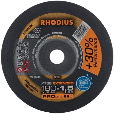 Rhodius XT38 Trennscheibe - Edelstahl 180mm - 1 Stk Rhodius XT38 Trennscheibe - Edelstahl 180mm - 1 Stk