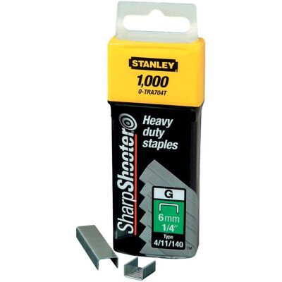 Stanley Klammern Typ G 6mm 1000 St. (1-TRA704T) Stanley Klammern Typ G 6mm 1000 St. (1-TRA704T)