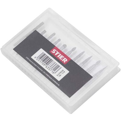 STIER HM Frässtifte-Set 10-tlg. 3 mm Schaft (906274) STIER HM Frässtifte-Set 10-tlg. 3 mm Schaft (906274)