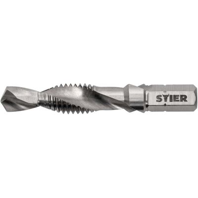 STIER Kombigewindebohrer Bit M8 DIN 3126 HSS-G 1/4"-Sechskant (904885) STIER Kombigewindebohrer Bit M8 DIN 3126 HSS-G 1/4"-Sechskant (904885)
