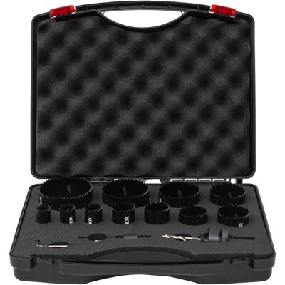 STIER Lochsägen-Set HSS-Co8 Bimetall, 44mm Schnitttiefe, 14-teilig (20, 22, 25, 32, 35, 40, 44, 51, 60, 68 und 76 mm) (905321) STIER Lochsägen-Set HSS-Co8 Bimetall, 44mm Schnitttiefe, 14-teilig (20, 22, 25, 32, 35, 40, 44, 51, 60, 68 und 76 mm) (905321)