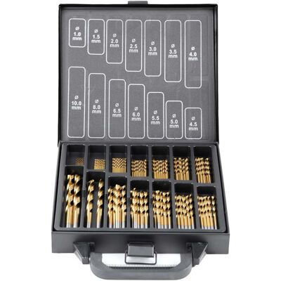STIER Professional Metall Bohrerset HSS(M2)-G+Tin im Metallkoffer, 99-teilig (907583) STIER Professional Metall Bohrerset HSS(M2)-G+Tin im Metallkoffer, 99-teilig (907583)