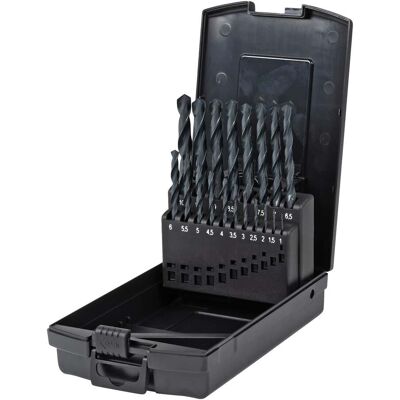 STIER Spiralbohrer-Set DIN 338 HSS-R 1-10mm 19-teilig in Kassette (902551) STIER Spiralbohrer-Set DIN 338 HSS-R 1-10mm 19-teilig in Kassette (902551)
