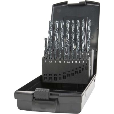 STIER Spiralbohrer-Set HSS-G DIN 338 RN Typ W-Spitze, 19-teilig (1-10mm) (903834) STIER Spiralbohrer-Set HSS-G DIN 338 RN Typ W-Spitze, 19-teilig (1-10mm) (903834)
