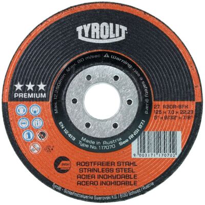 Tyrolit Premium Schleifscheibe - 125mm Edelstahl Tyrolit Premium Schleifscheibe - 125mm Edelstahl
