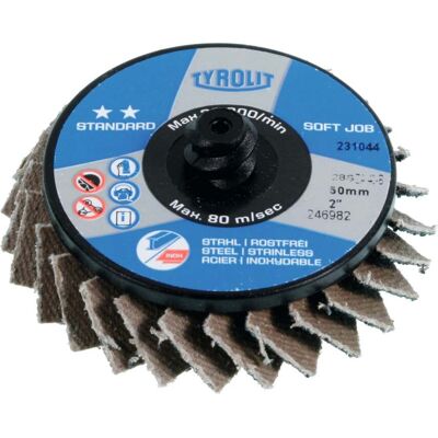 TYROLIT Soft Job Fächerschleifscheibe (ZA),Ø 50,8 mm, Körnung: 40 (246982) TYROLIT Soft Job Fächerschleifscheibe (ZA),Ø 50,8 mm, Körnung: 40 (246982)
