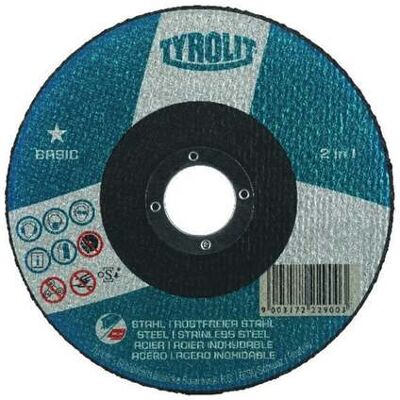 TYROLIT Trennscheibe 2in1 BASIC 125 x 1,0 mm gerade für Stahl/VA (34332871) TYROLIT Trennscheibe 2in1 BASIC 125 x 1,0 mm gerade für Stahl/VA (34332871)