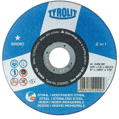 Tyrolit Trennscheibe 115mm Aluminiumoxid - Schneidscheibe Tyrolit Trennscheibe 115mm Aluminiumoxid - Schneidscheibe