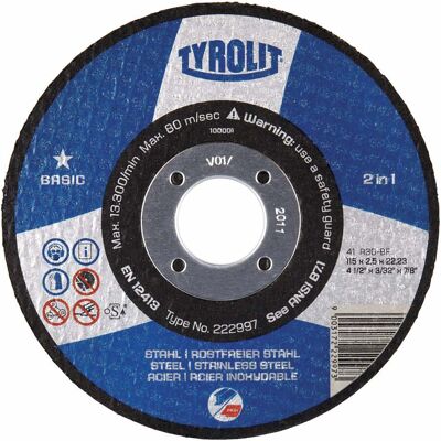 TYROLIT Trennscheibe Basic* 2 in 1, Scheiben-Ø: 178 mm (223000) TYROLIT Trennscheibe Basic* 2 in 1, Scheiben-Ø: 178 mm (223000)