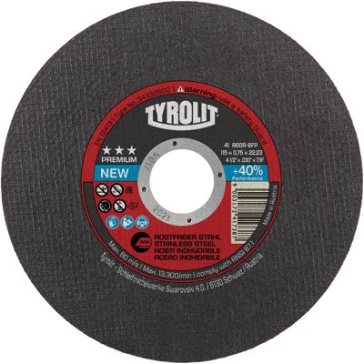 Tyrolit - Modell 115 - Ultrascharfe Trennscheibe für Edelstahl Tyrolit - Modell 115 - Ultrascharfe Trennscheibe für Edelstahl