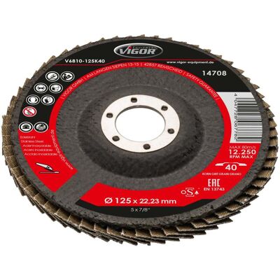 VIGOR Fächerscheiben Satz 125 mm K80 V7010-125K80) VIGOR Fächerscheiben Satz 125 mm K80 V7010-125K80)