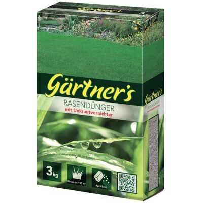 Gärtner`s Rasendünger +Unkrautvern. 3 kg Gärtners ; GPI (12310) Gärtner`s Rasendünger +Unkrautvern. 3 kg Gärtners ; GPI (12310)
