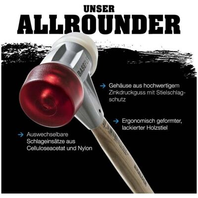 Halder Schonhammerkopf Kopf-D. 40mm CA rot (3966.040) Halder Schonhammerkopf Kopf-D. 40mm CA rot (3966.040)