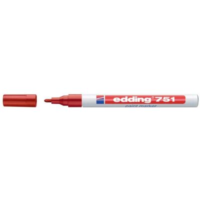 edding Lackmarker 751 4-751002 1-2mm Rundspitze permanent rot ; Soennecken) edding Lackmarker 751 4-751002 1-2mm Rundspitze permanent rot ; Soennecken)