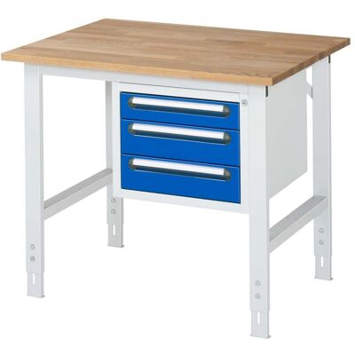 kaiserkraft Arbeitstisch mit Schubladenschrank - 1000x800mm kaiserkraft Arbeitstisch mit Schubladenschrank - 1000x800mm