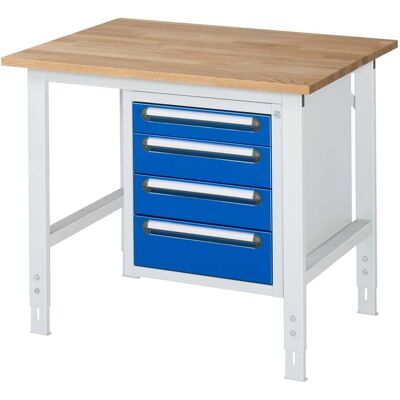 KaiserKraft Verstellbarer Arbeitstisch mit Schubladen-Schrank KaiserKraft Verstellbarer Arbeitstisch mit Schubladen-Schrank