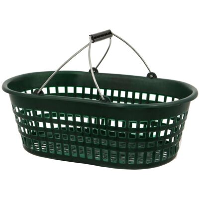 Gartenkorb 15 kg, grün, oval mit Doppelklappbügel ; JOPA (1313602) Gartenkorb 15 kg, grün, oval mit Doppelklappbügel ; JOPA (1313602)