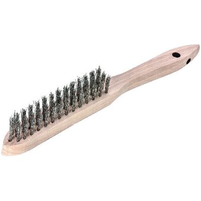 Lessmann Handdrahtbürste rostfrei gewellt 0,35mm 2-reihig (104621) Lessmann Handdrahtbürste rostfrei gewellt 0,35mm 2-reihig (104621)