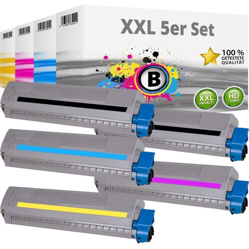 TonerPartner Multipckack Kompatibel zu OKI 45862840 enthält 5x Toner