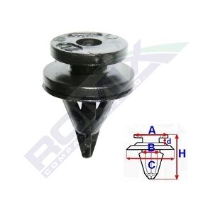 ROMIX C30961 Clip - kompatibel mit Renault Clio II, Kangoo, Thalia I ROMIX C30961 Clip - kompatibel mit Renault Clio II, Kangoo, Thalia I