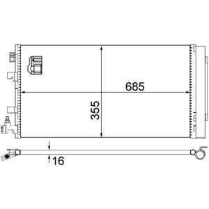 Kondensator, Klimaanlage MAHLE ORIGINAL AC 630 000S Kondensator, Klimaanlage MAHLE ORIGINAL AC 630 000S