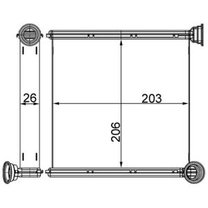 Wärmetauscher, Innenraumheizung MAHLE ORIGINAL AH 256 000S Wärmetauscher, Innenraumheizung MAHLE ORIGINAL AH 256 000S