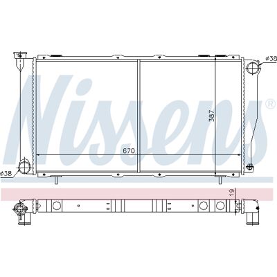 NISSENS 64112 Aluminium Kühler - Radiator NISSENS 64112 Aluminium Kühler - Radiator
