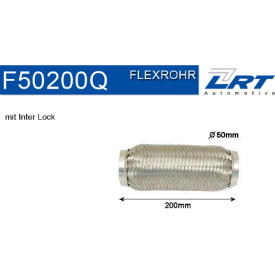 LRT F50200Q - Flexrohr Auspuff - 200mm Länge - Inter Lock - Abgasrohr LRT F50200Q - Flexrohr Auspuff - 200mm Länge - Inter Lock - Abgasrohr