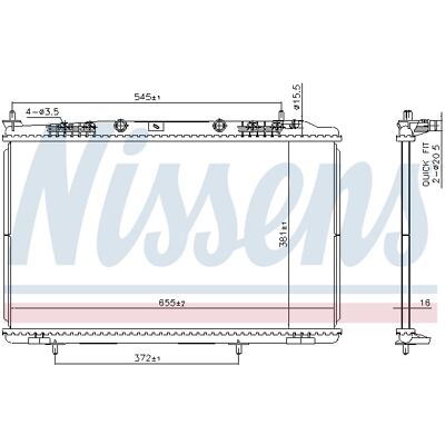 NISSENS 607032 - Kühler für Wasser NISSENS 607032 - Kühler für Wasser