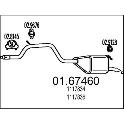 MTS - 01.67460 - Ford Mondeo 3 - Heck - Schalldämpfer MTS - 01.67460 - Ford Mondeo 3 - Heck - Schalldämpfer