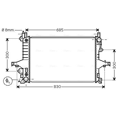 PRASCO VO2115 Aluminium Kühler - für VOLVO S60 V70 XC70 PRASCO VO2115 Aluminium Kühler - für VOLVO S60 V70 XC70