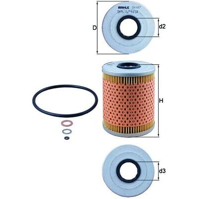 MAHLE OX 187D Ölfilter - OEM-Qualität MAHLE OX 187D Ölfilter - OEM-Qualität