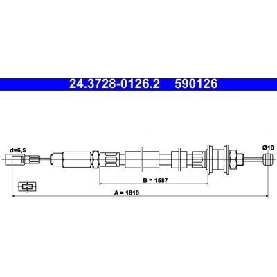 ATE 2437280126.2 Kupplungsseil - Getriebeteil ATE 2437280126.2 Kupplungsseil - Getriebeteil