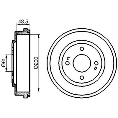 BOSCH 0 986 477 081 Bremstrommel BOSCH 0 986 477 081 Bremstrommel