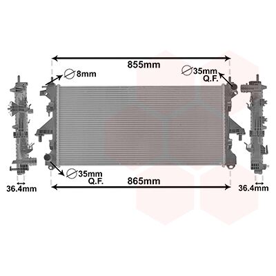 VAN WEZEL 40002304 Aluminium Kühler für Fiat Ducato III Van - Kühlsystem VAN WEZEL 40002304 Aluminium Kühler für Fiat Ducato III Van - Kühlsystem