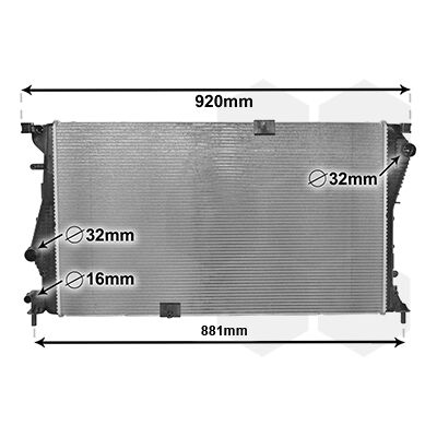 VAN WEZEL 43002601 Aluminium Kühler - Motor - Renault Trafic 2 Kasten VAN WEZEL 43002601 Aluminium Kühler - Motor - Renault Trafic 2 Kasten