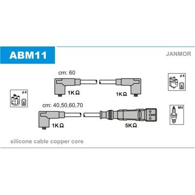 Janmor ABM11 Silikon Zündkabelsatz - Zündsystem Janmor ABM11 Silikon Zündkabelsatz - Zündsystem